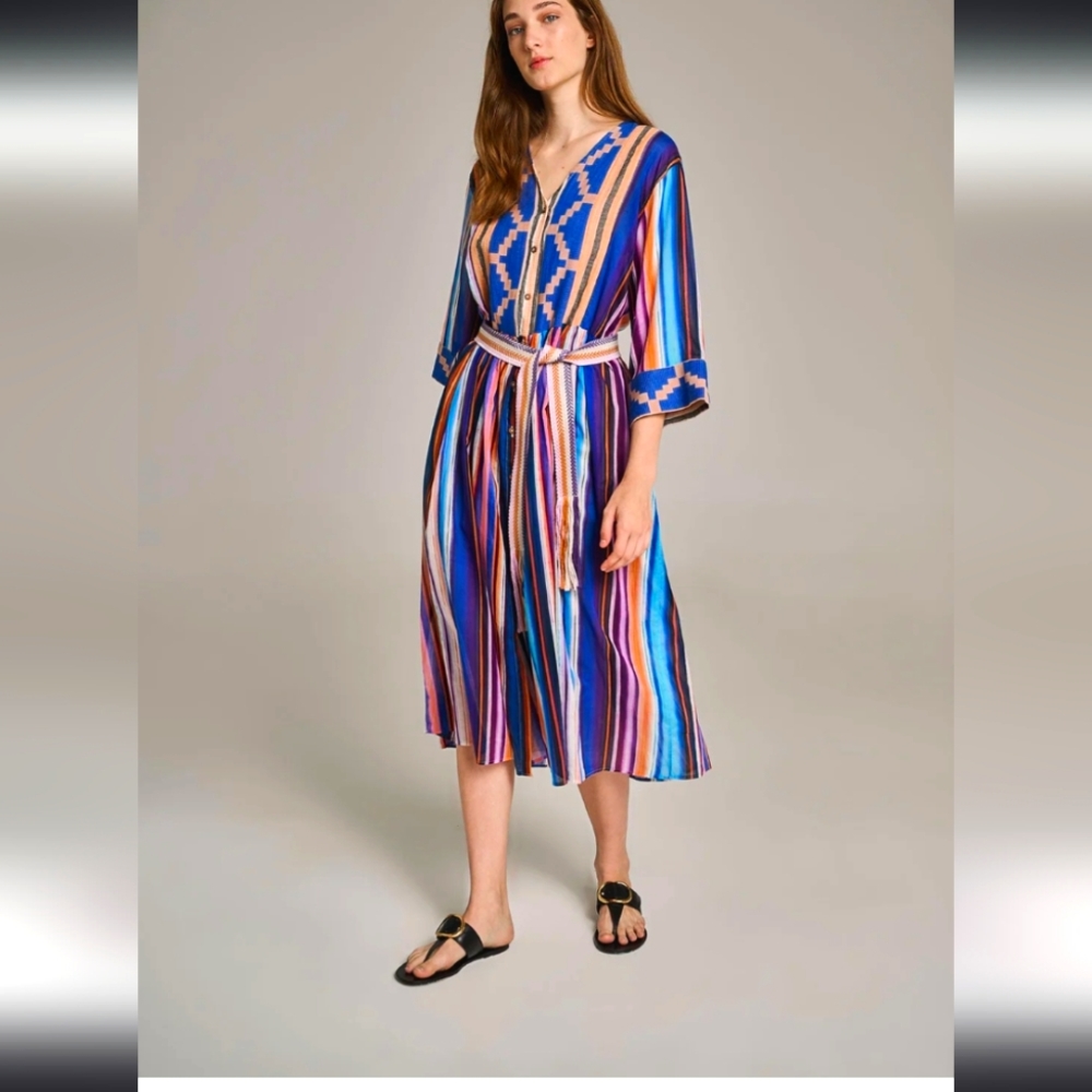 Devotion Twins Poisses Dress Blue & Purple. Size Small